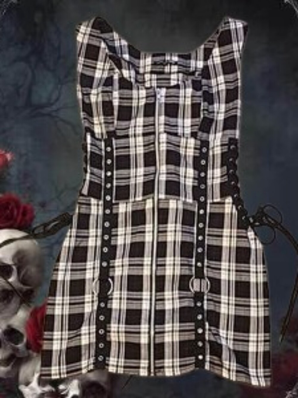 Hell Bunny Goth Plaid Mini Dress